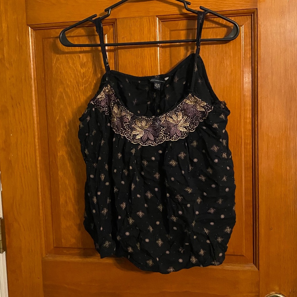 American eagle floral tank top crop embroidered